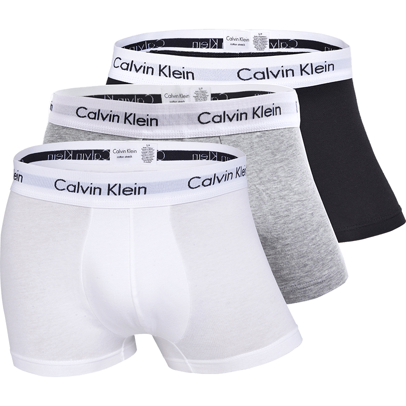 卡尔文·克莱恩（Calvin Klein） 内裤 CK内裤男士舒适透气弹力平角内裤三条装 平角混色三件装 L52642843128