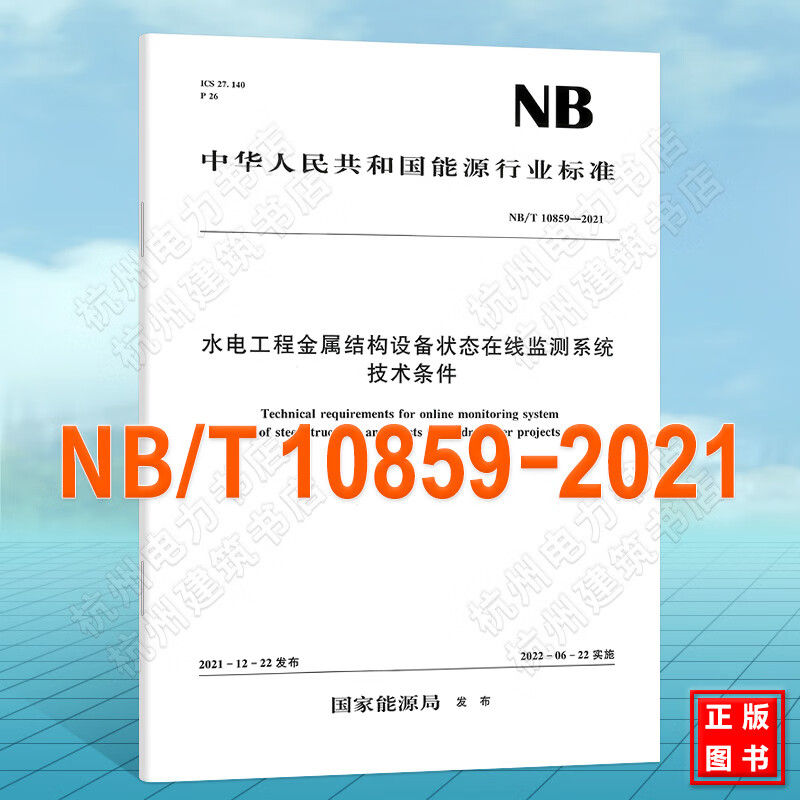 NB/T10859-2021水电工程金属结构设备状态在线监测系统技术条件
