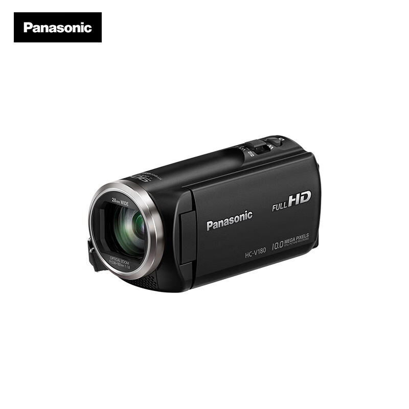 松下（Panasonic) V180家用/直播高清数码摄像机 /DV/摄影机/录像机 90倍智能变焦、5轴防抖、大广角录制