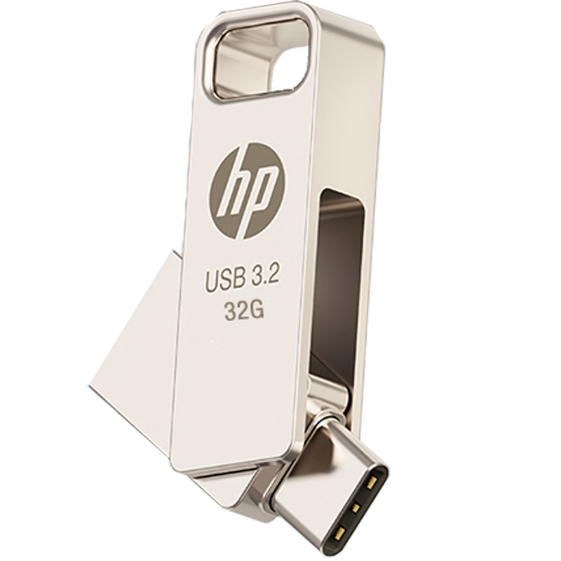 惠普（HP）32GB Type-C USB3.2 Gen1 手机电脑U盘x206c 全金属双接口 多功能学习办公优盘