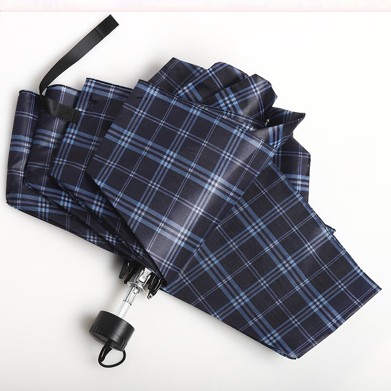 沧沐布伊 经典格子雨伞女士三折晴雨伞男士商务伞cx 格子随机-1把