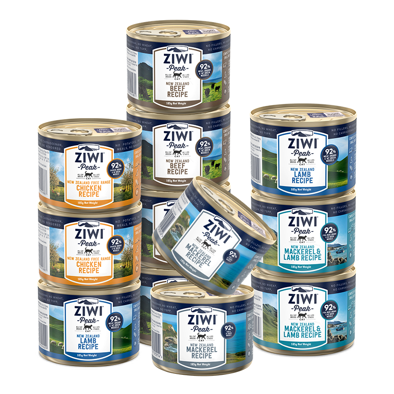 滋益巅峰（ZIWI）主食零食猫罐头185g *12罐 混合*12 布偶加菲英短蓝猫通用湿粮 409.2元