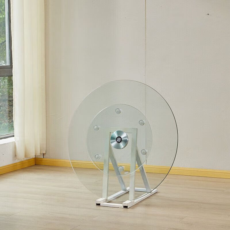 wcz玻璃转盘存放架 钢化玻璃圆桌辅助轮转盘底座餐桌玻璃转盘圆 辅助