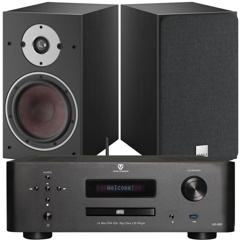 達尼（DALI） OBERON3博睿3號高保真2.0聲道書架無源hifi音箱 家用桌面音響 天逸89D+博睿3號(備注顏色)