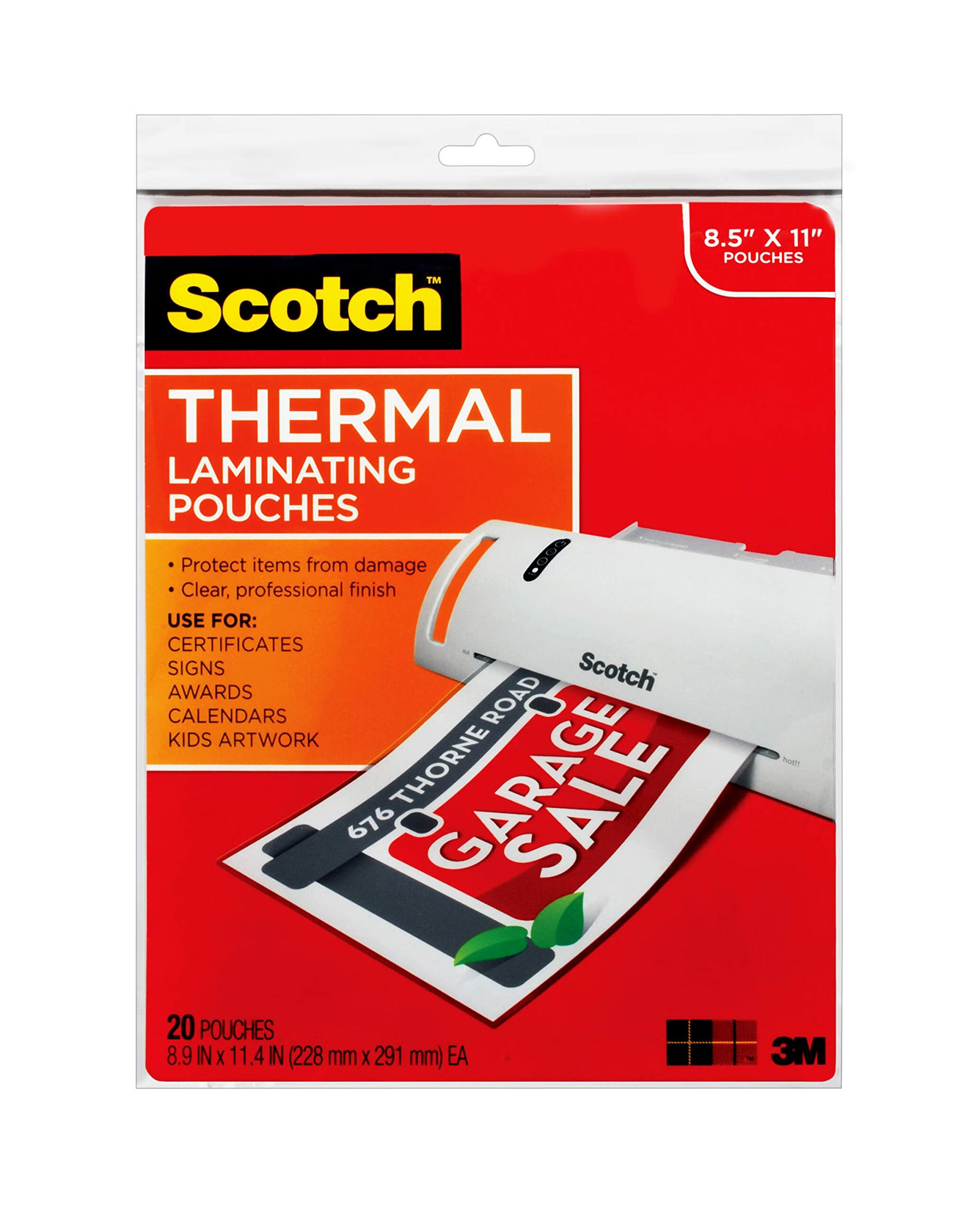 Scotch Thermal Laminator Pouches 20/Pkg-9