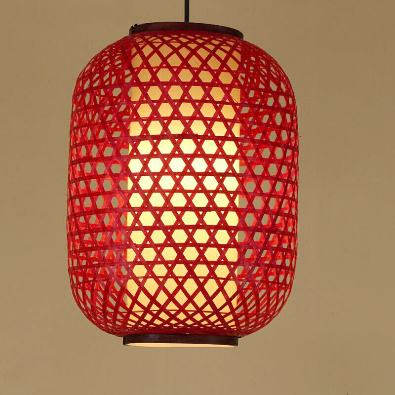 中式仿古竹灯手工竹编灯笼复古灯罩餐厅火锅酒店吊灯竹子创意灯具吊灯