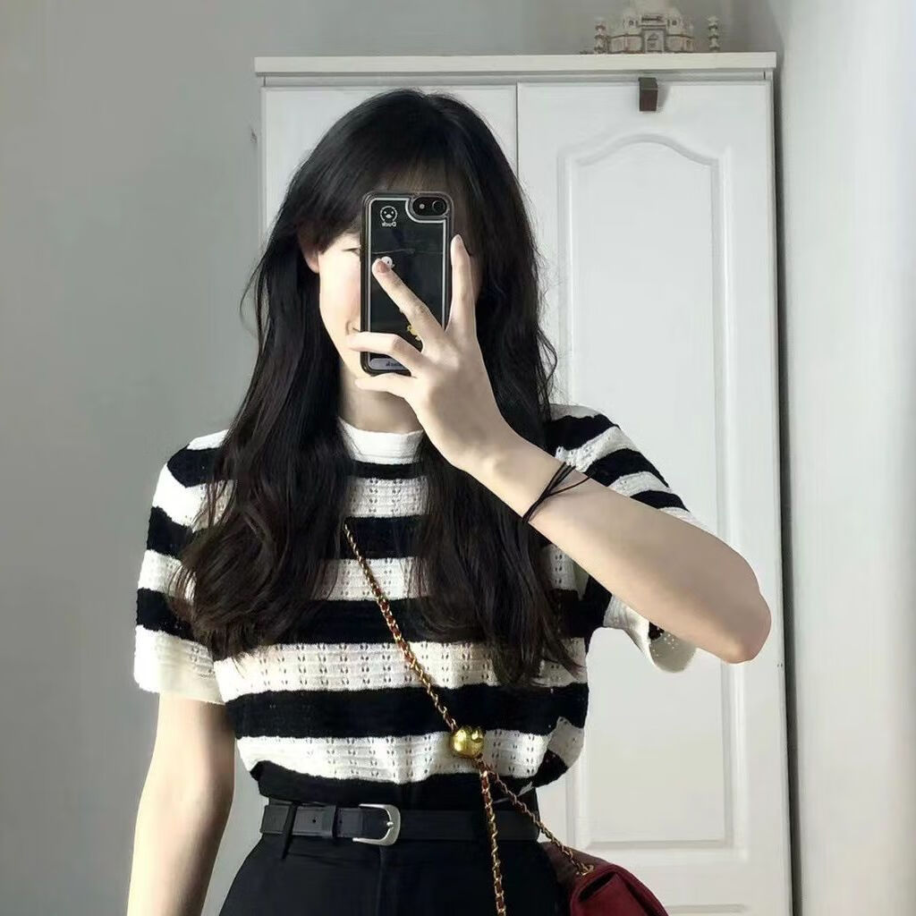 语贝集显瘦遮肚子套装夏季新款适合梨形身材小个子盐系穿搭港风洋气酷