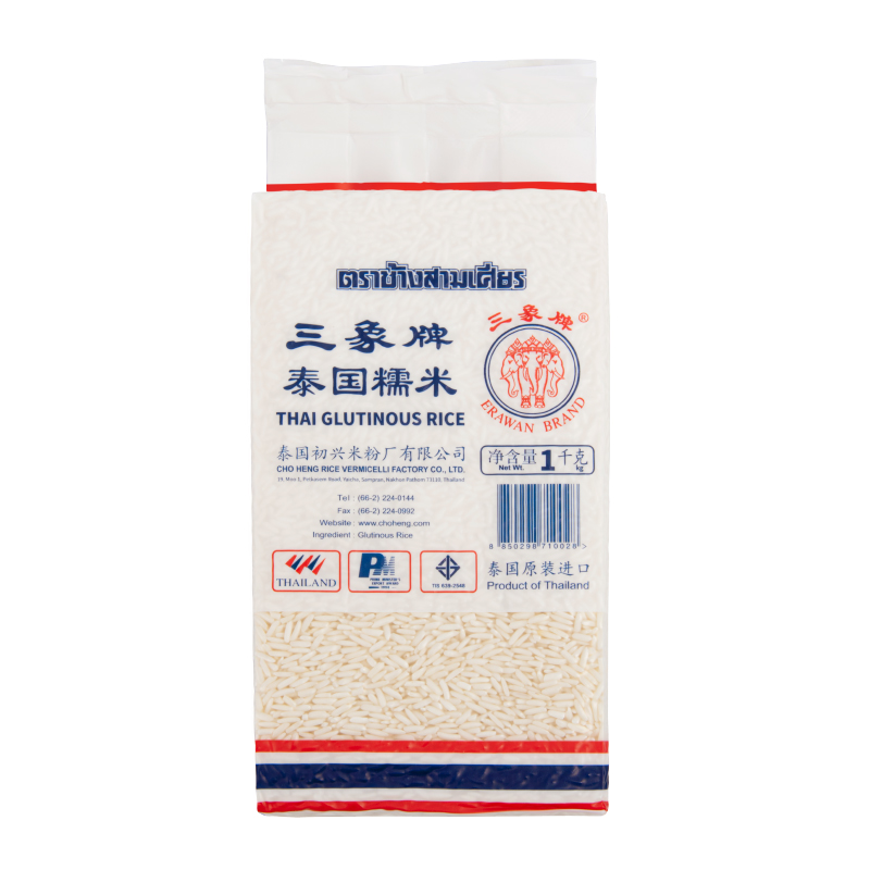 三象牌白糯米 五谷杂粮黏米粽子米米饭伴侣 1kg 泰国原装进口