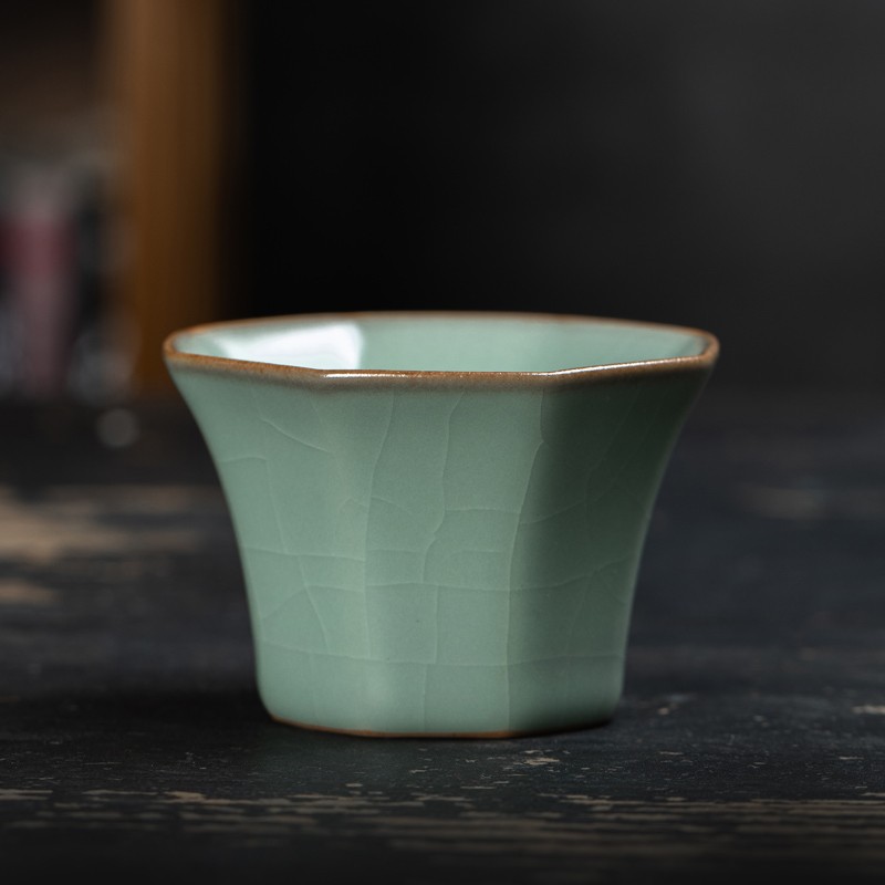 垚典汝窑翠青茶碗茶具主人杯单杯汝道苏士林手工茶杯陶瓷礼盒高档汝瓷