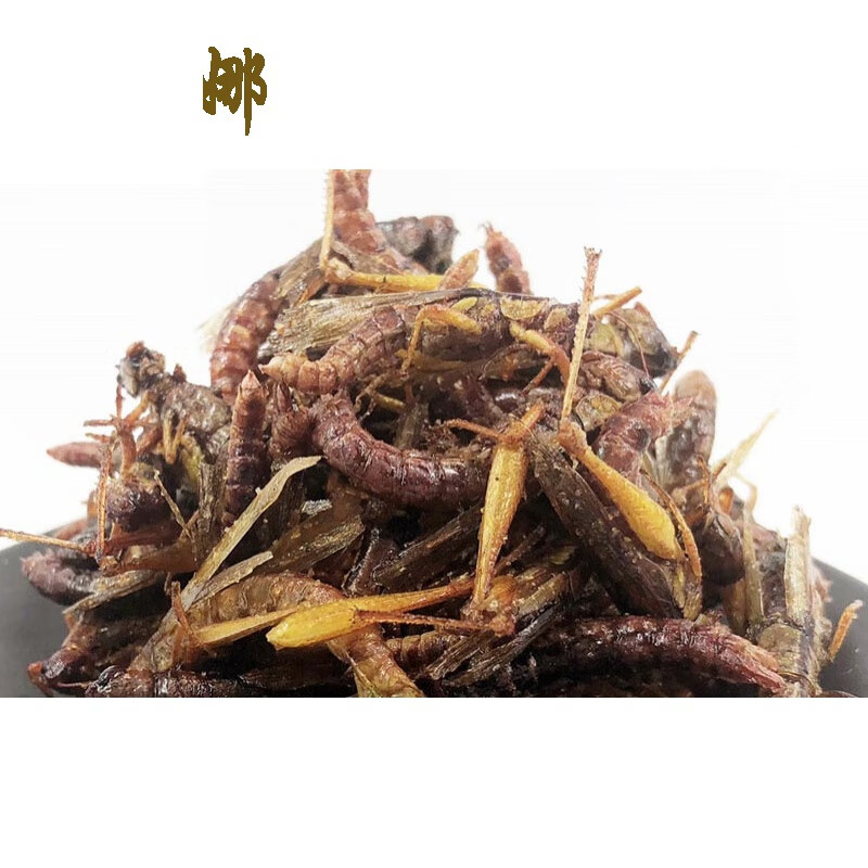 钢馋油炸小蚂蚱昆虫零食椒盐味小稻蝗香辣小蚱蜢口感比东亚飞蝗更好吃