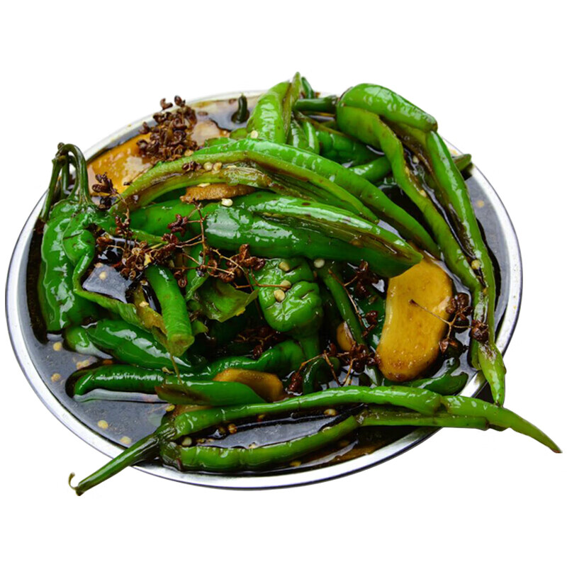 虎钢馋500克山东咸菜腌辣椒下饭菜腌青辣椒鲜腌制品 农家自制酱菜