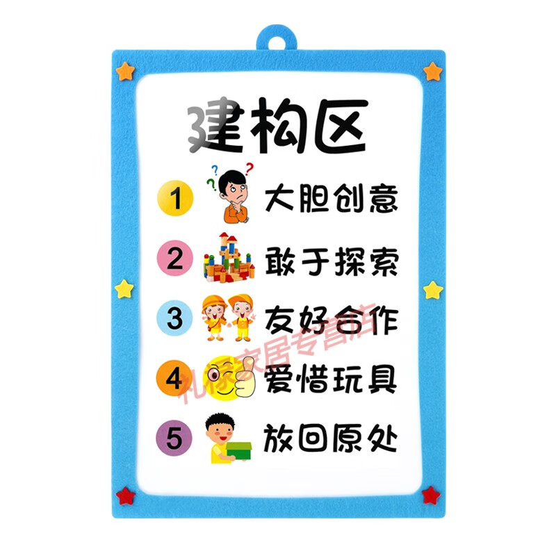 小中大班幼儿园区角牌班级教室环创布置区域牌标识a3塑封标志牌进区