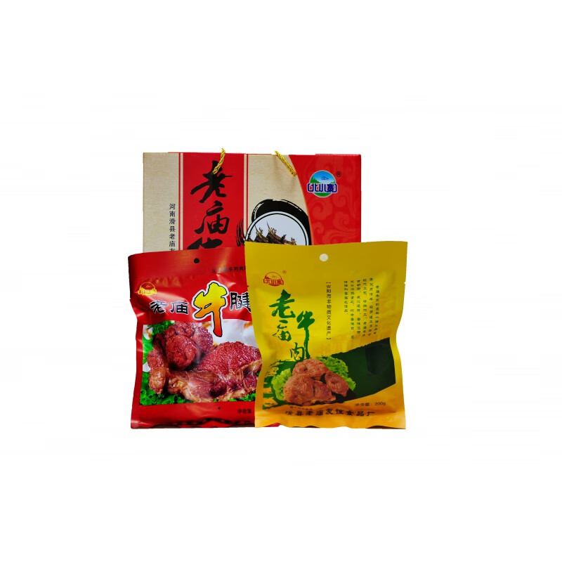 老庙牛肉 河南特产牛腱酱卤真空熟食健身罐头五香零食代餐 牛肉 200g*