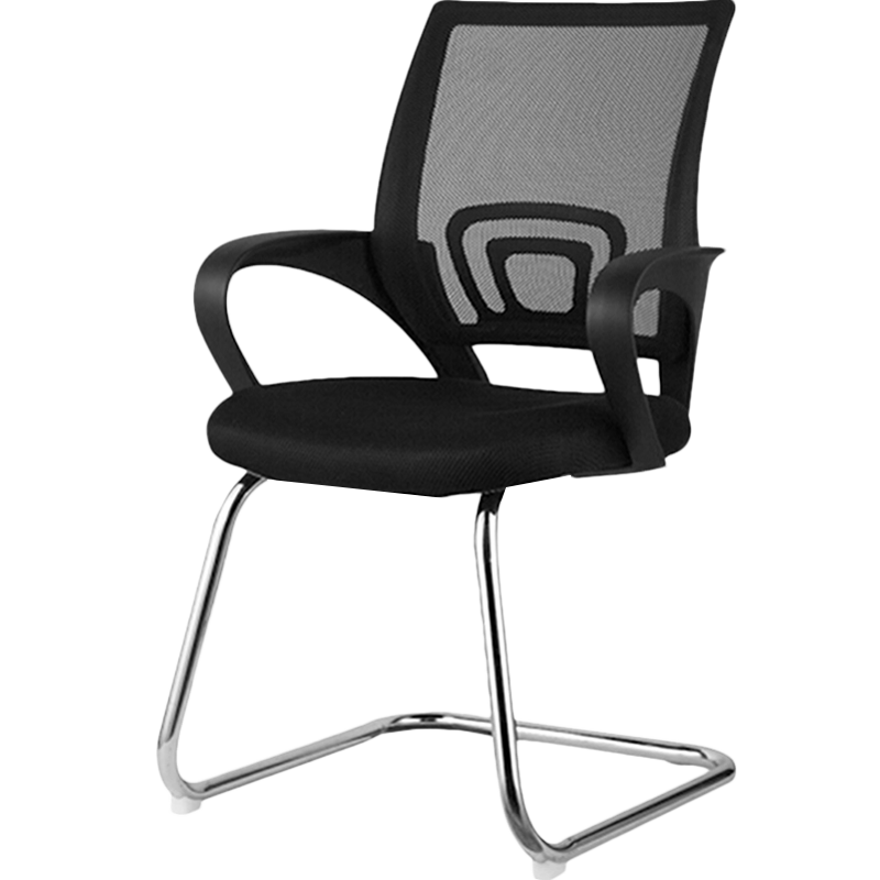 奥伦福特 电脑椅 办公椅 职员网椅转椅会议椅弓形椅子家用电脑椅子休闲椅 106黑色弓形 电脑椅