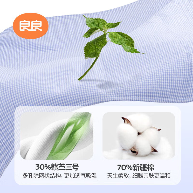 良良(liangliang)隔尿垫婴儿抑菌可洗苎麻透气防漏隔尿床单护理垫姨妈垫 小灰熊·单条装(110*72cm) 【A类 一等品】