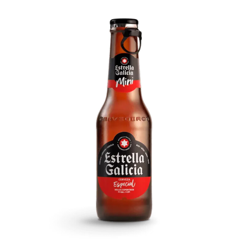 埃斯特拉（Estrella Galicia）精酿啤酒西班牙原瓶进口拉格经典整箱啤酒 200mL 1瓶 到期25.6.19