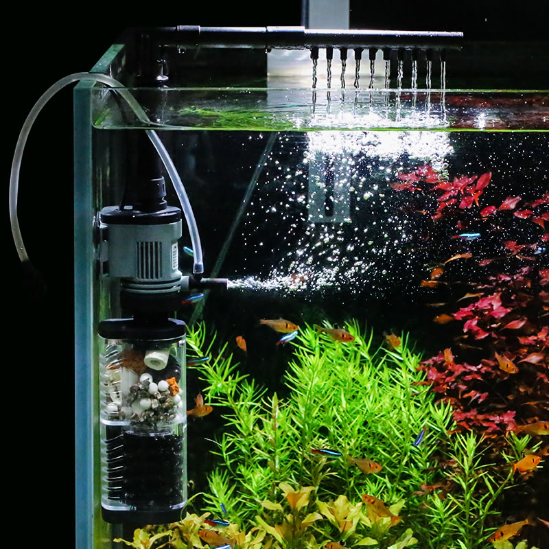 箱三合一循环抽水泵内置过滤器增氧潜水泵 ep-500f适合30-40cm鱼缸6w