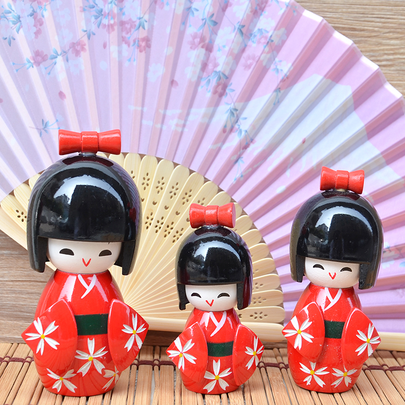 珀芙诺 尚莱明新款日本套娃和服娃娃木娃木偶日本人偶摆件日本料理店
