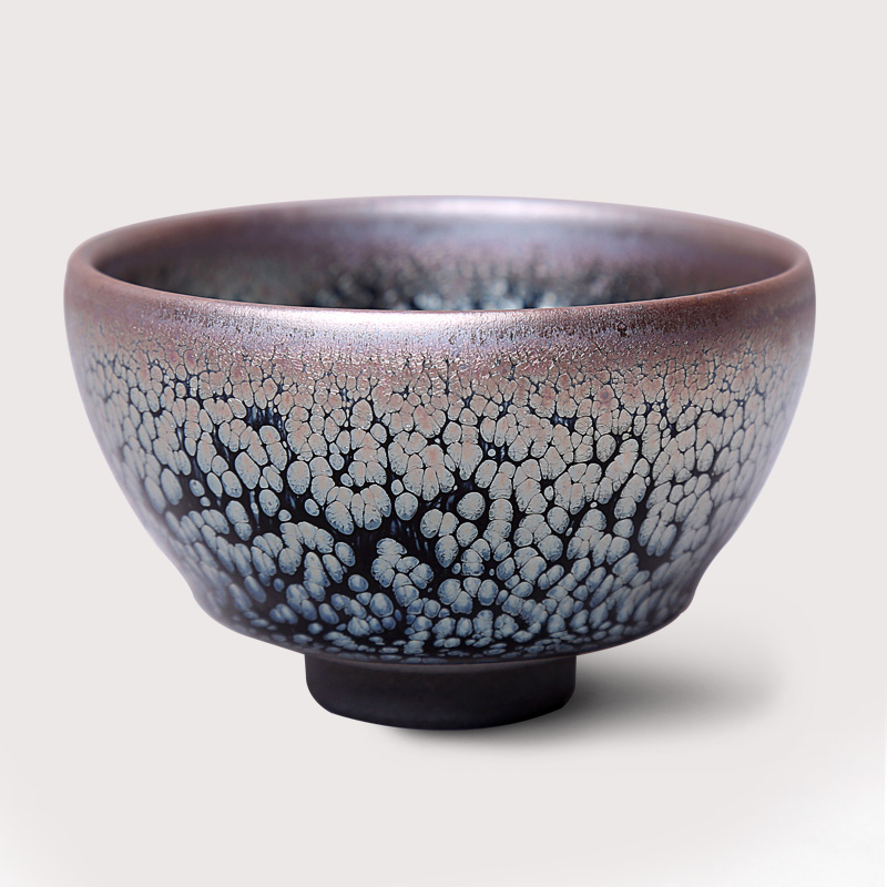 建盏主人杯大师级南平建阳匠人纯手工建窑斗笠茶盏主人杯油滴 钟霞