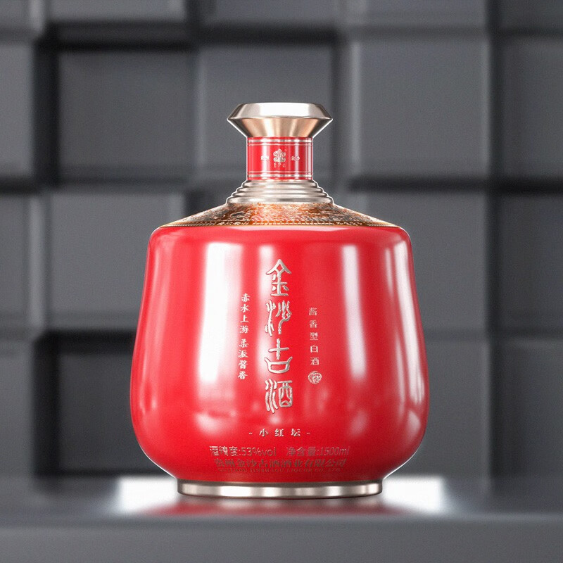 金沙古金沙古酒酱香型白酒53度坛子酒小红坛1500ml送礼佳品