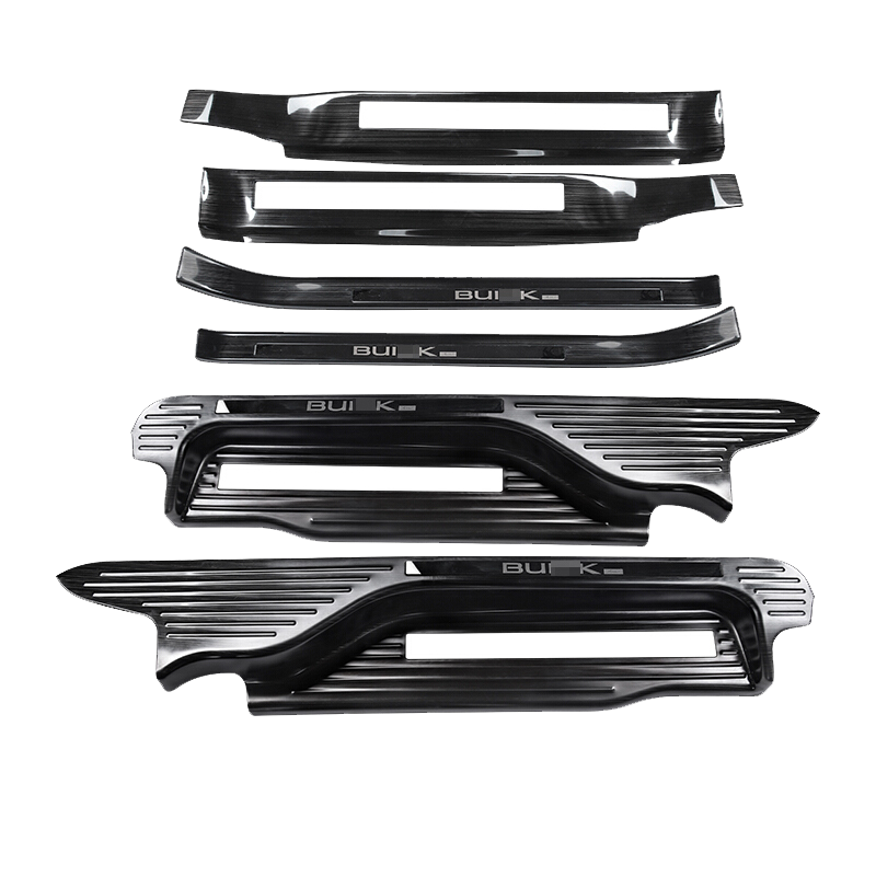 莎米特 15-25款gl8迎賓踏板 別克陸上公務(wù)艙門檻條es陸尊653t腳踏改裝飾 653T/ES28T連體原車有燈黑鈦黑標(biāo)