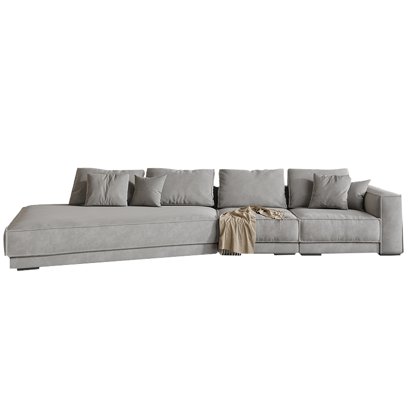 皇家公馆 沙发意式极简沙发磨砂布baxter轻奢高端别墅大平层现代简约客厅家具 1.2米双扶手直排单人位 免洗科技布【45D海绵坐包+丝绒靠包】普通版