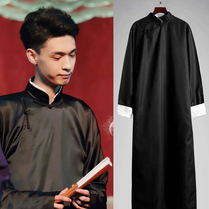 (相声)德云社华服演出服秦霄贤张云雷大褂相声表演服长袍德云社唐装