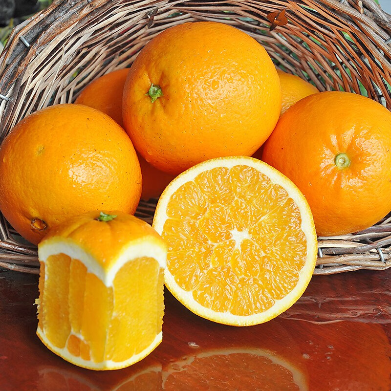 俏背篓秭归原产脐橙橙新鲜当季水果整箱现摘现发 多汁应季生鲜 5斤大果带箱