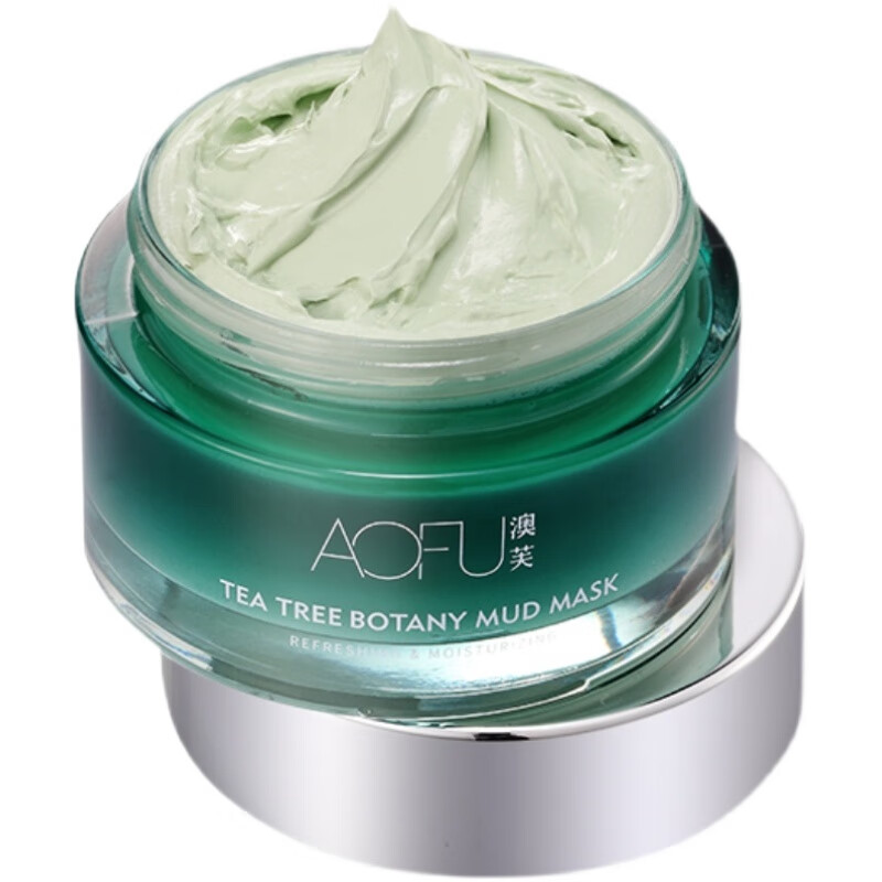 佰束澳芙(aofu) 茶树泥膜植物调理泥膜深层清洁去黑头奥芙涂抹面膜 一