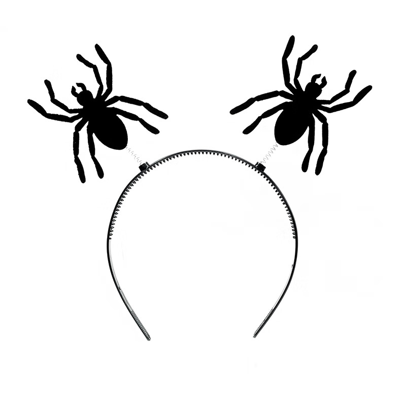 万圣节头饰装饰装扮恶魔角蝙蝠翅膀发箍南瓜蜘蛛搞怪发卡头箍发饰 双