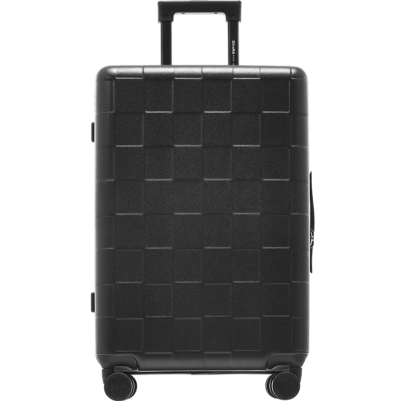 爱华仕方糖箱行李箱结实耐用送礼物旅行拉杆箱轻便密码登机箱皮箱子 黑色 【加厚PC】 【耐磨抗摔】 20英寸 标准登机箱