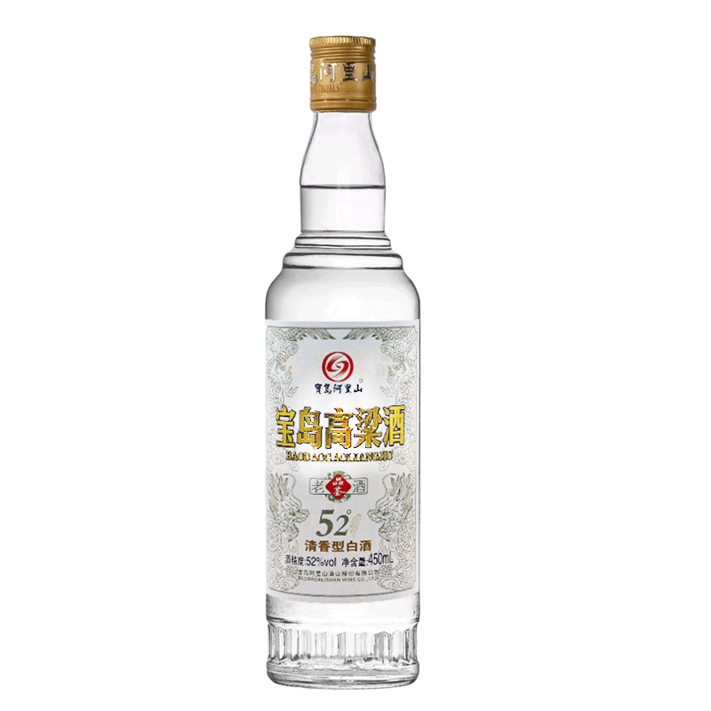 宝岛阿里山 高粱酒 52度 清香型 纯粮白酒 450ml*6瓶 整箱装