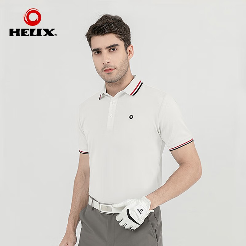 喜力克斯(helix)高尔夫服装男士短袖polo衫t恤 轻薄透气柔软舒适golf