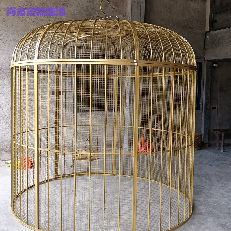 蒂乐森  超大虎皮鹦鹉鸟笼巨大号金属铁艺孔雀笼大户外加网鸽子笼 20*