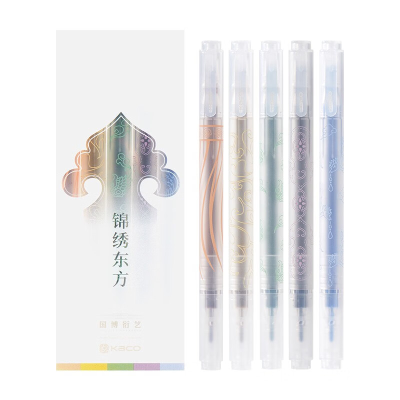 kaco 国博联名款 双头荧光笔淡彩色系国风记号笔标记划重点学生用