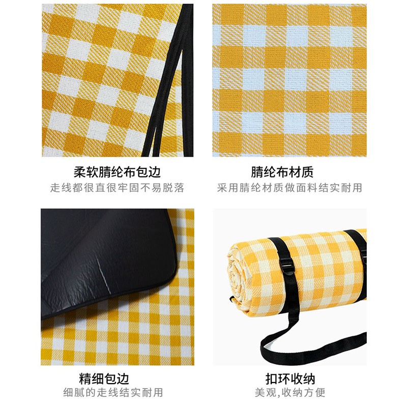 何大屋(Hodtown) 野餐垫野炊草地垫子野外露营野餐布加厚草坪沙滩郊游户外 深秋野餐垫 HDW1807 150x200cm