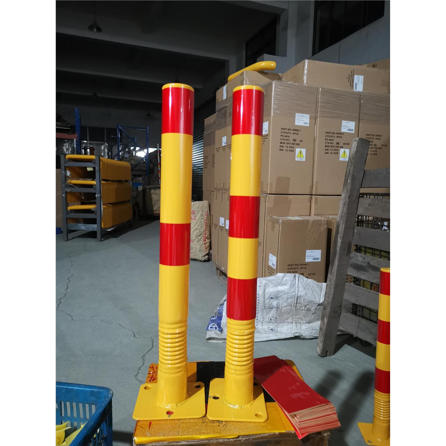 欧汉(ouhan)佳杰弹簧车位地锁柱子加厚防撞汽车停车位升降立柱加高车