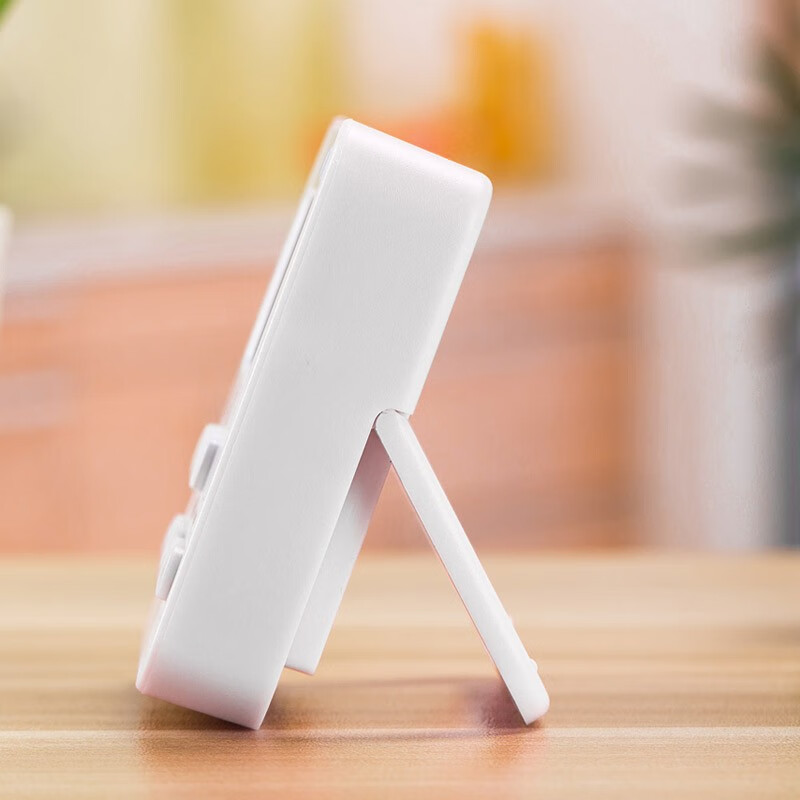 万梭 卡通计时器可静音闹钟时钟督促学习做题厨房瑜伽倒计时实用桌面 简约白【震动版】DZ-006