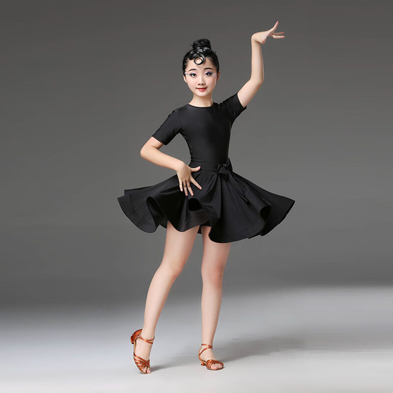 练功服比赛舞蹈裙演出表演拉丁舞服装女跳舞蹈服连衣裙拉丁舞上衣女拉