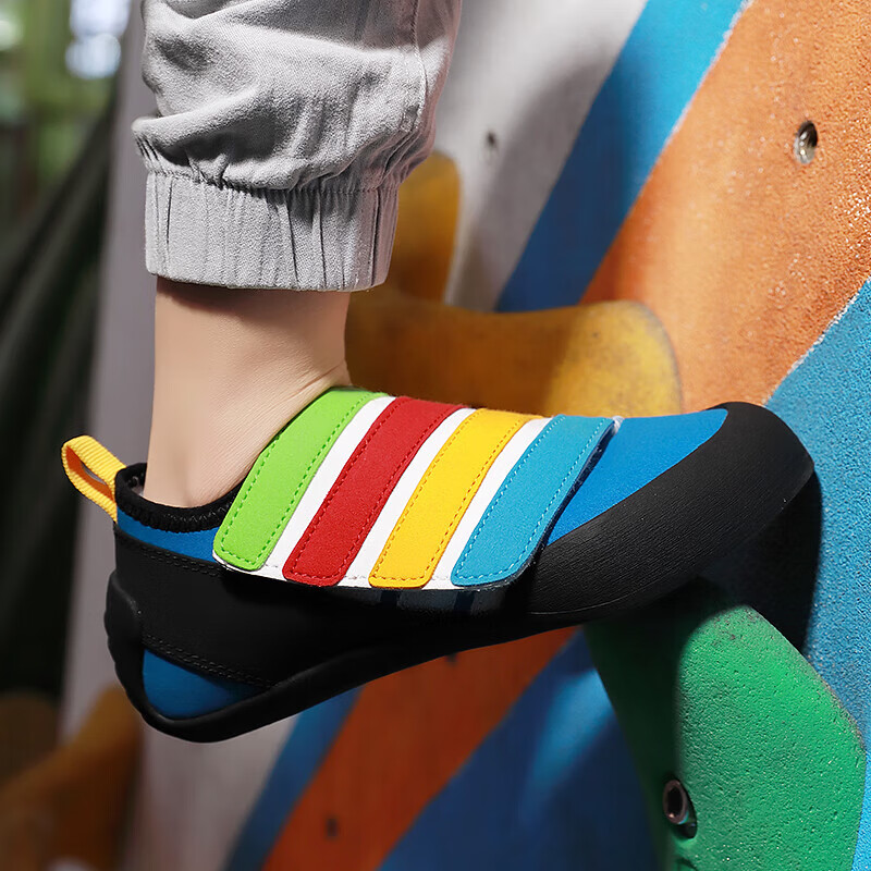 oeoveao儿童攀岩鞋男孩女孩抱石室内外防滑户外学校入门训练攀岩鞋