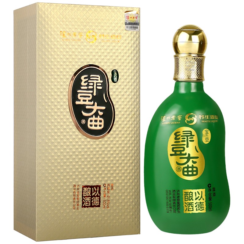 泸州老窖 绿豆大曲 礼盒装喜宴送礼佳品露酒500ml 宝石豆 41.