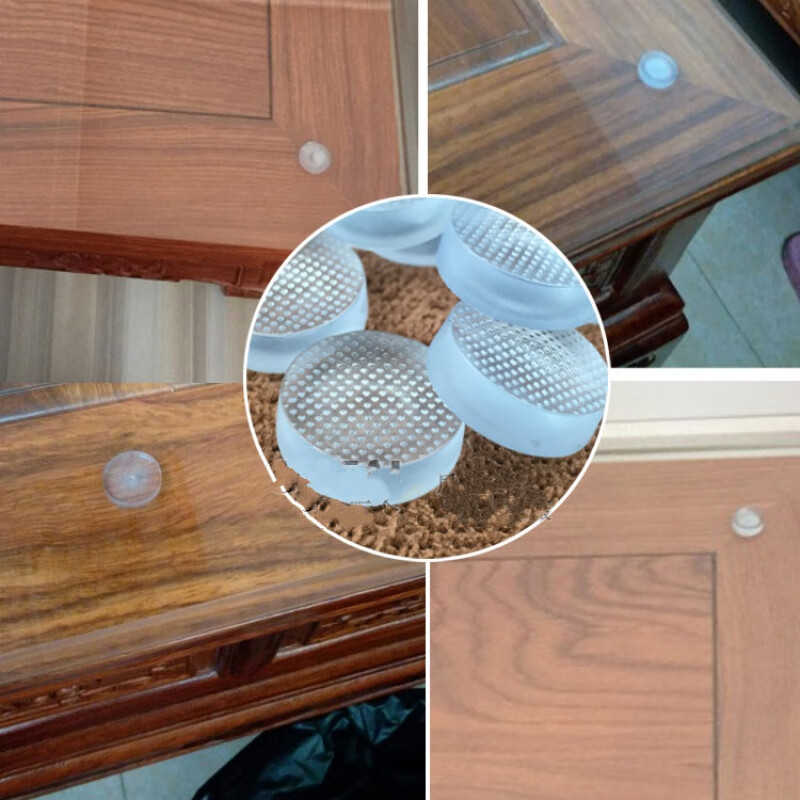 京索红木茶几家具防滑玻璃垫片防滑胶粒玻璃台面半硅胶透明加厚垫