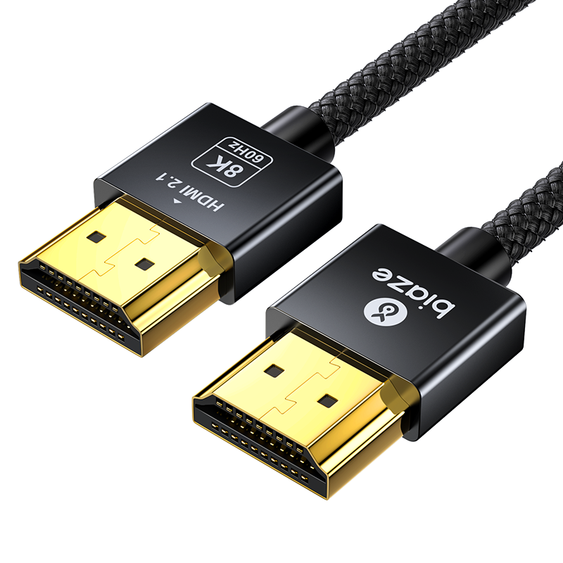 毕亚兹 HDMI线2.1版 2米 8K60Hz 2K*4K240Hz电脑机顶盒接电视显示器投影仪视频高清棉网细线