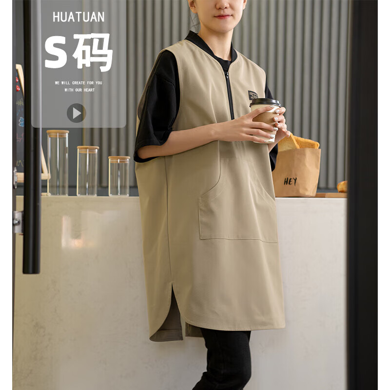 camalgori美发师理发师专用夏季工作服罩衣防泼水男女发廊理发定制务