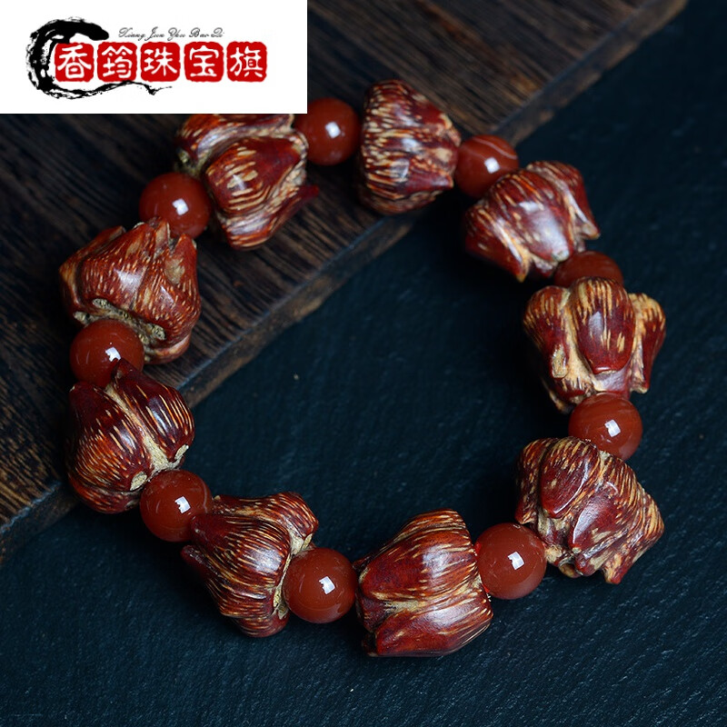 仙来阁滴血莲花菩提手串滴血莲花菩提子文玩佛珠男女野菠萝念珠手链