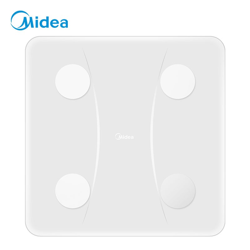 美的（Midea)体脂秤 智能电子秤 家用办公室体重秤脂肪秤健康秤 USB充电蓝牙 MS-CF4