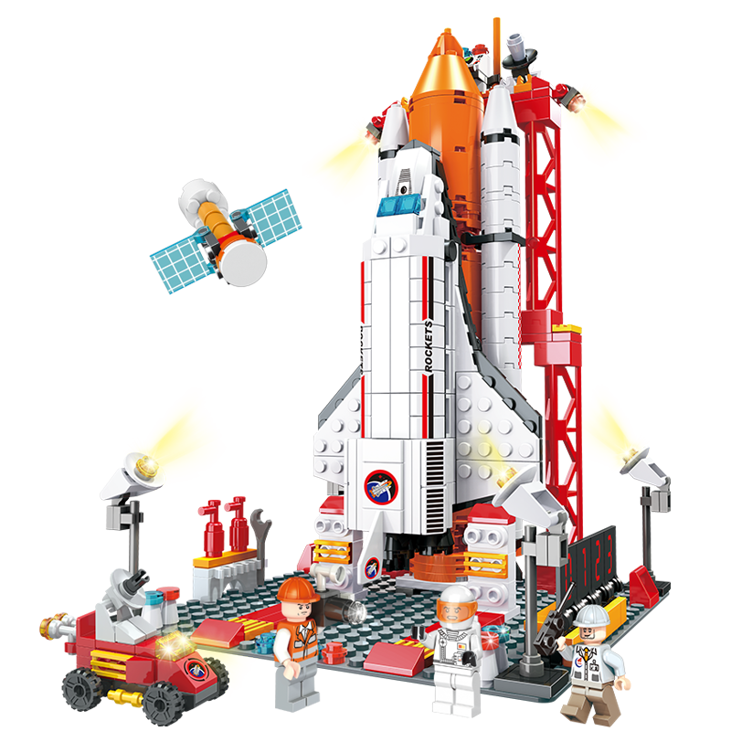 星涯优品积木玩具：航空火箭拼装立体男孩玩具