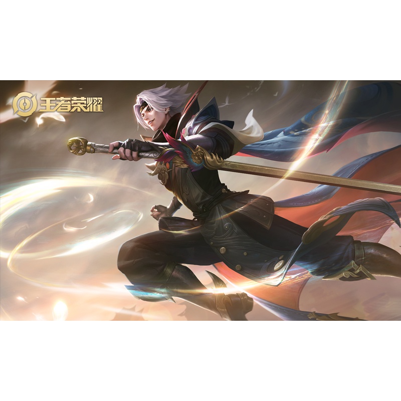 桔红色 曜-云鹰飞将 60x40厘米  自粘海报