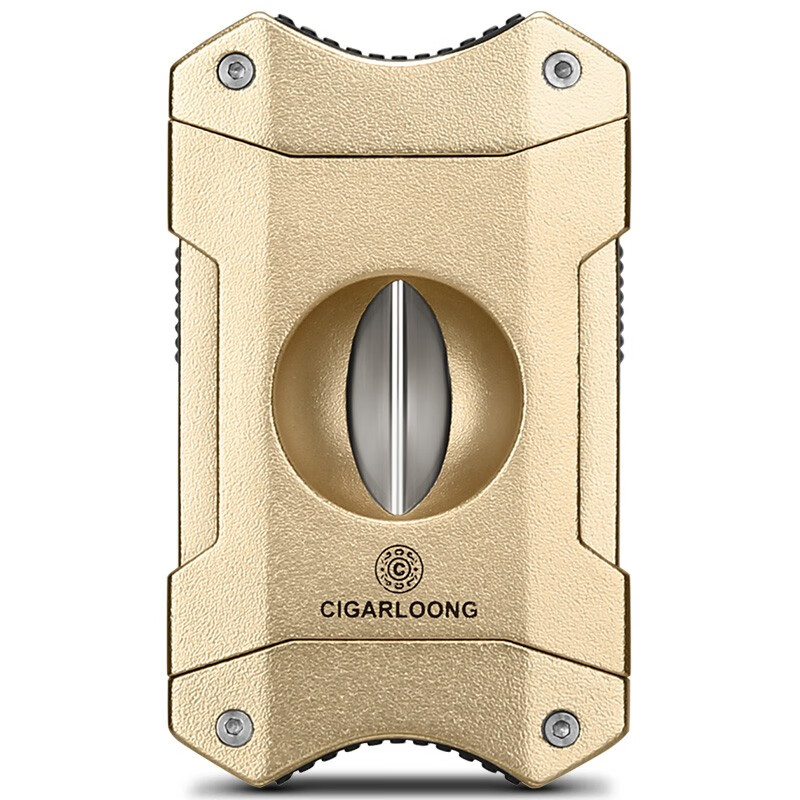 茄皇(cigarking)雪茄剪便携v型不锈钢雪茄钳多功能开孔器 cl-jv003