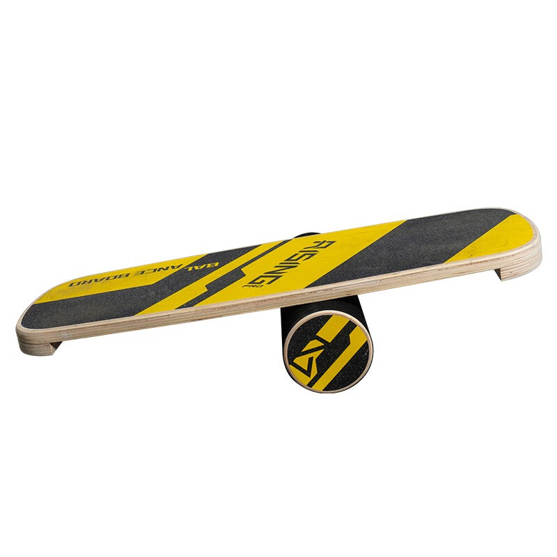 RISING锐思 冲浪滑雪板瑜伽木制平衡板康复核心训练浆板刻滑板 黄色冲浪板